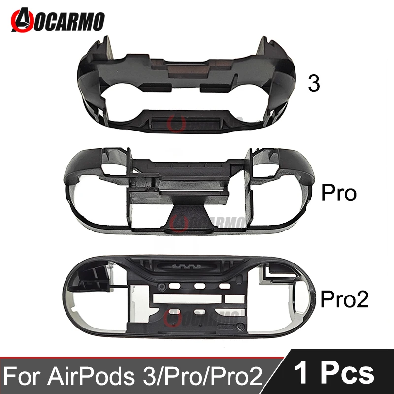 Aocarmo For Apple AirPods 3 Pro Pro2 Battery Holder Black Plastic Bracket For Charging Case Battery Box Compartment Repair Part