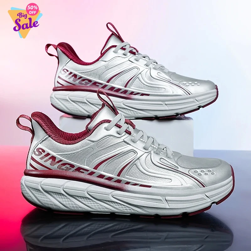 

Мужские кроссовки для бега, нескользящие уличные кроссовки для соревнований, роскошные кроссовки для джоггинга, дышащие кроссовки с амортизацией, сетчатые кроссовки для бездорожья