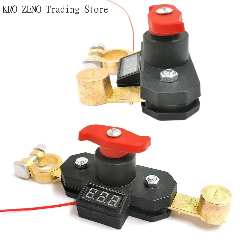 Car Battery Disconnect Switch - Bidirectional Joint Can Rotate Power Disconnect Switch With Digital Display 12-24v