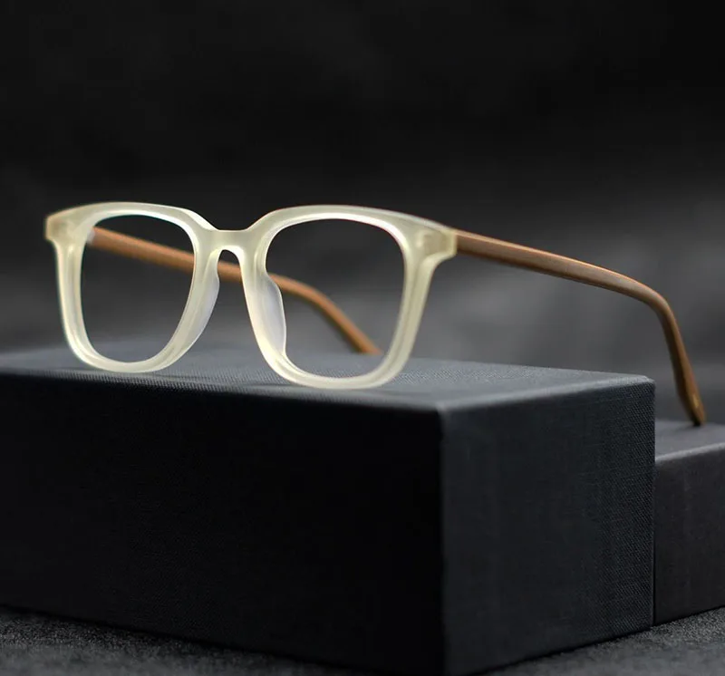 2PCS Fashion Myopia Optical Eyeglasses Unisex Classic Square Glasses Frame Women Men TR90 Ultralight Prescription Eyewear