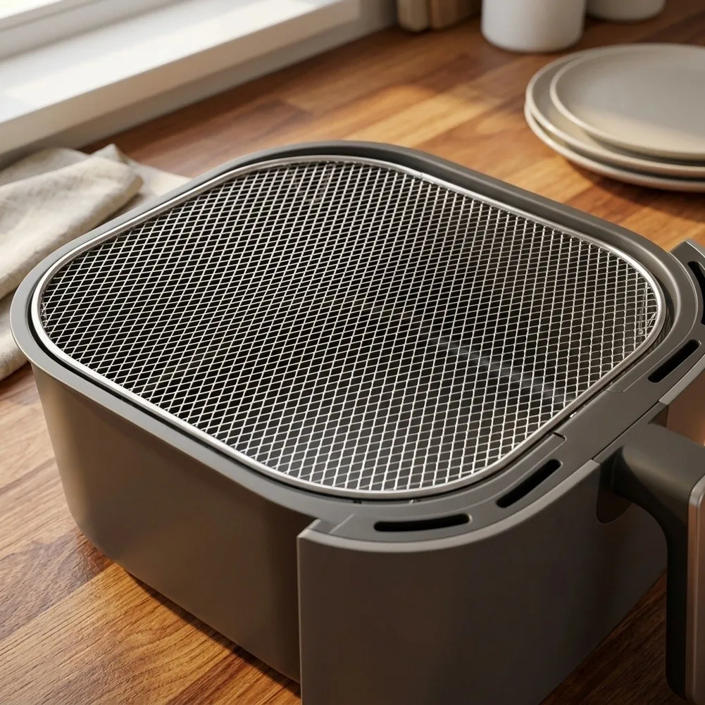 Stainless Steel Crisper Tray for Air Fryer Oven Grilling Roasting Baking Crispy Food Without Oil or Excess Fat