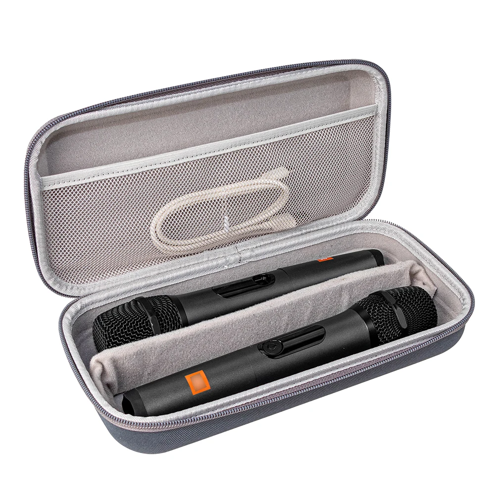 

Microphone Storage Bag Size for JBL PartyBox Wireless Dual Microphone Hard EVA Protective Box Portable Travel Carrying Case