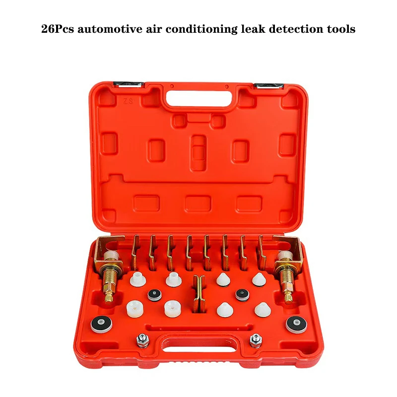 Universal A/C Leak Testing Detector Tool / Flush Fitting Adapter Kit  Fit for 98% Vehicles for A/C System Repair Tool