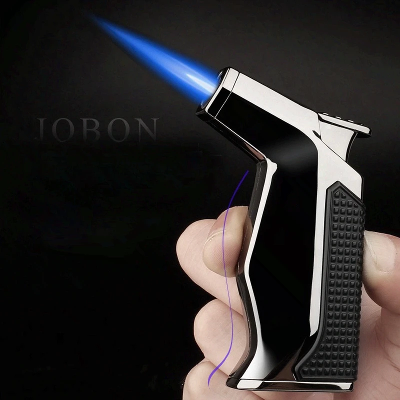 Lighters Smoking accessories Fire Metal Jet Gas Cigar Cigarette Powerful Jet Flame Torch Lighte Pipe Lighter for Man Gift（NOGAS）