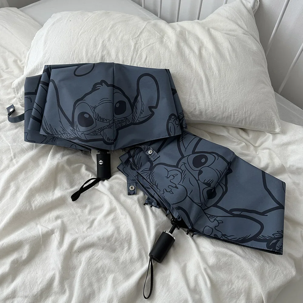 

Kawaii Anime Stitch Folded Umbrellas Sun Protection Anti-UV Manual Parasol Portable Sunny Rainy Automatic Umbrella Holiday Gifts