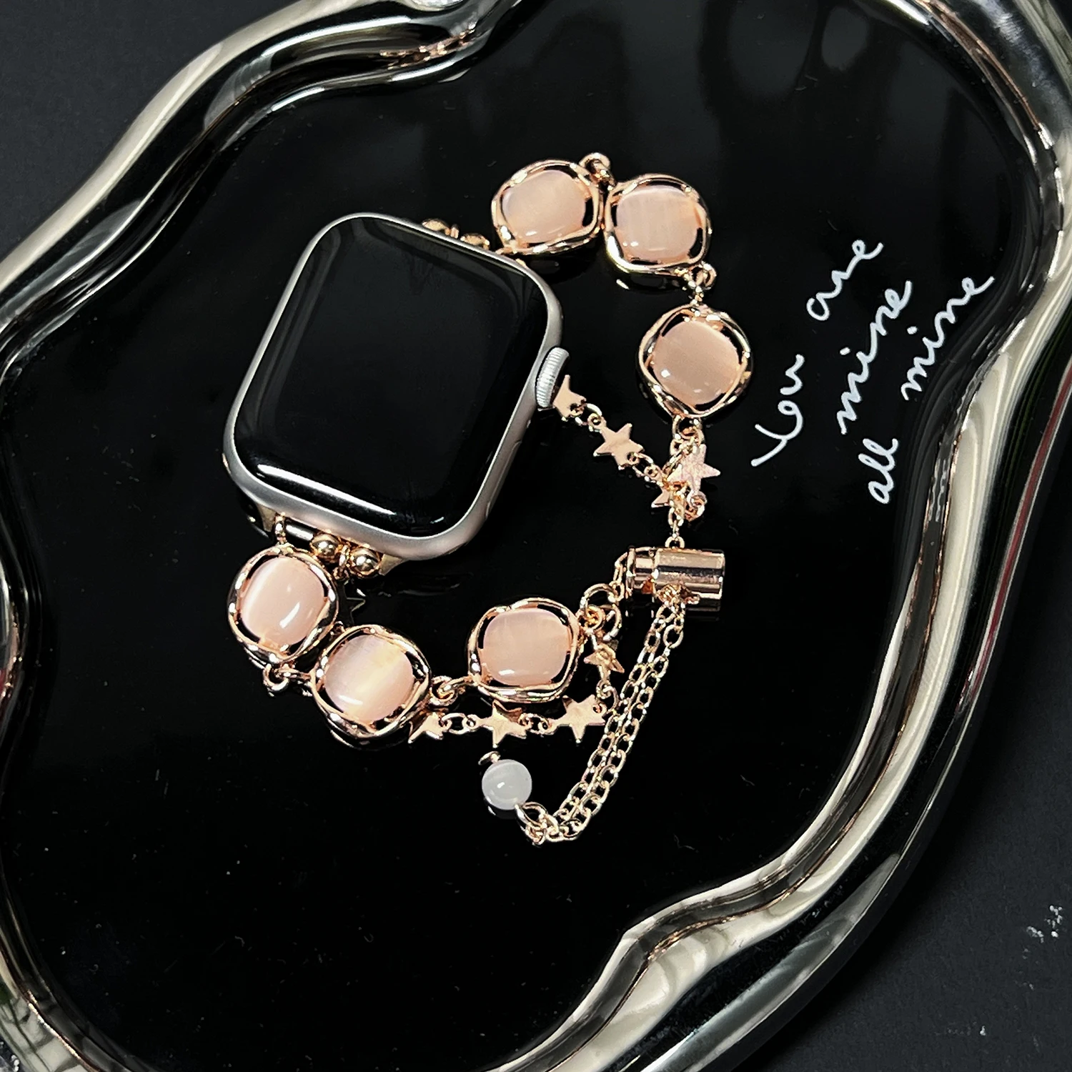 

Fashionable crystal bracelet for Apple Watch S10 S9 S8 46MM 42mm 45-38mm elegant women's strap for iwatch series