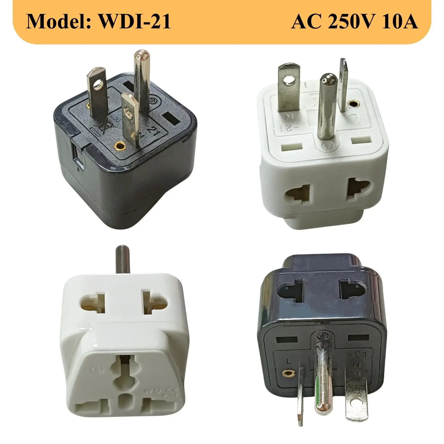Universal Plug Adapter For NEMA 6-20P Socket - AC 208/220/230/240V