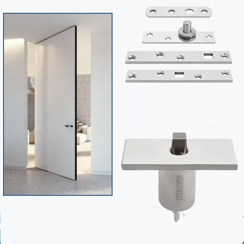 Revolving Door Samll Pivot  Hinge 360 Degree Screen Rotating Shaft Buffer Concealed Automatic Hydraulic Floor Spring Hinge