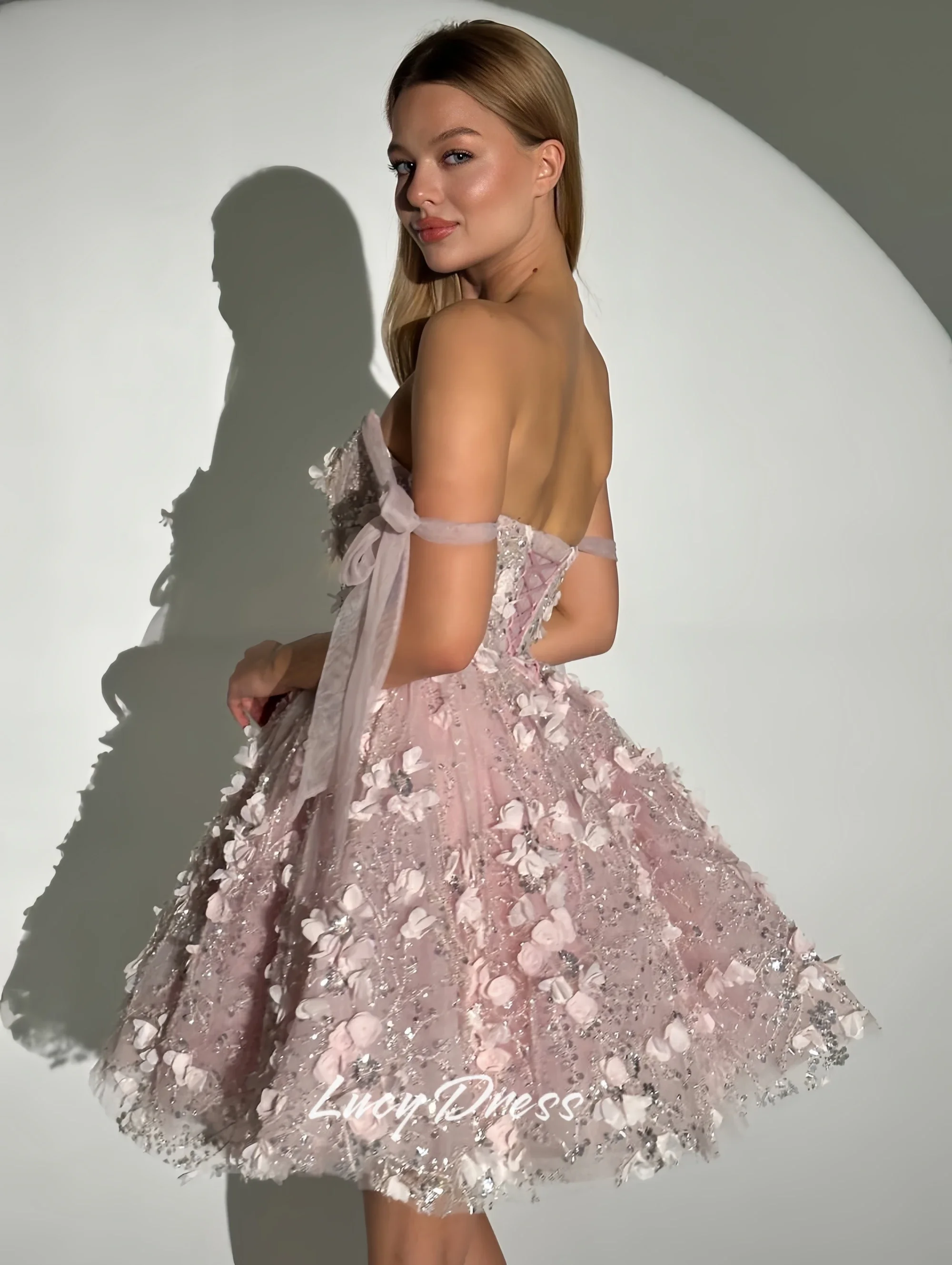 Платье на выпускной Lucy Customized, платье для 15-летия, праздничное платье, розовое платье, короткая юбка, платье для выпускного бала