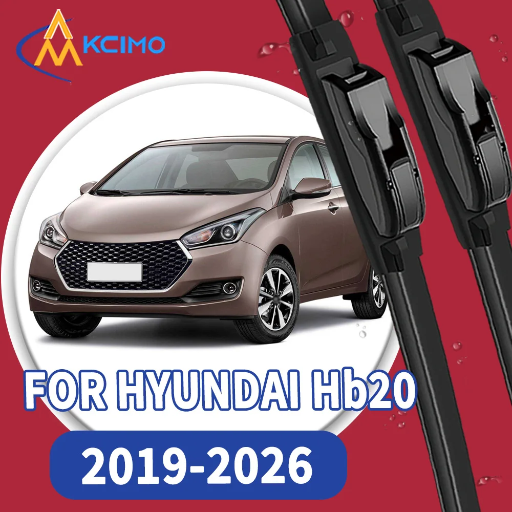 

High Quality 2pcs Windscreen Car Rain Brush Front Windshield Auto Wipers Perfect Fit for HYUNDAI Hb20 hb20x hatchback 2019-2026
