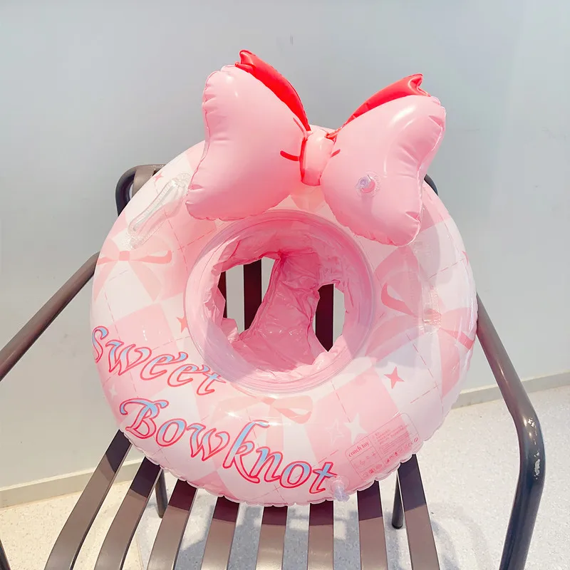 Summer Cute Cinnamoroll Swimming Rings Thickened Inflatable Cartoon Kuromi Armpit Rings Sitting Rings Anti-Rollover Life Buoy