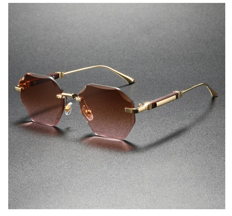2025 neue Mann Frau Sonnenbrillen Mode Unisex Randlose Sonnenbrille Vielseitig UV400 Brillen Im Freien Fahren Trend C8880-1 – Detail 23