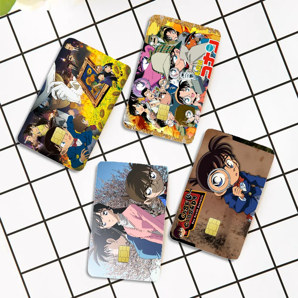 Mystery Comics D-Detective C-Conan Anime dibujos animados oso piel pegatina película cinta caso para tarjeta de débito de crédito grande parte frontal