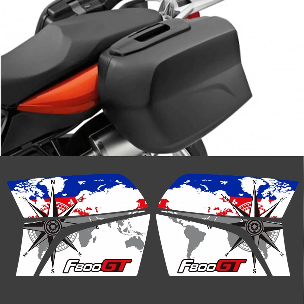Для BMW F800GT F800 F800 GT мотоциклетные наклейки на багажник, боковые наклейки на багажник, защитный комплект