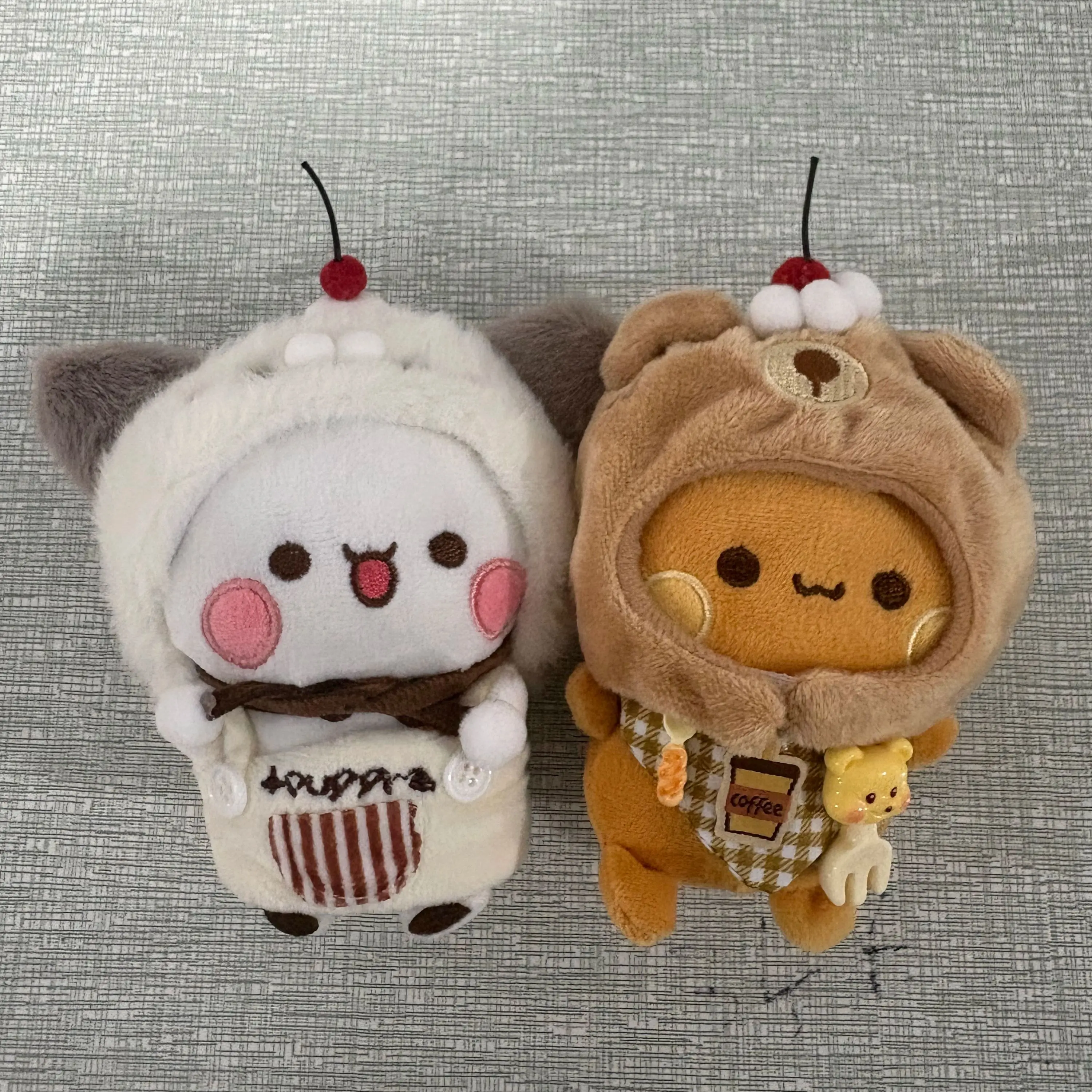 Cute Bear Plush Pendant Keychain, Gift for Couples
