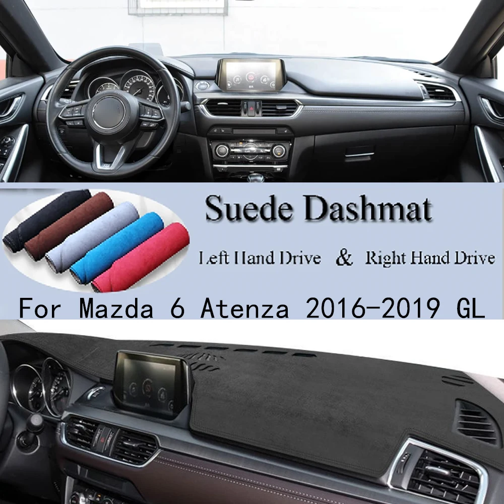 

For Mazda 6 2016 2017 2018 GL Atenza Anti-Slip Mat Dashboard Cover Pad Sunshade Suede Leather Dashmat Cape Car Accessories Rug