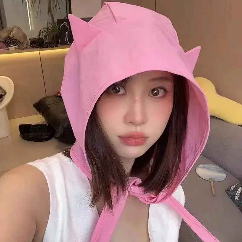 New Fashion Summer Fisherman Hat With Strap Quick Dry Cute Ear Design Sunshade Cap For Beach Fishing Hiking