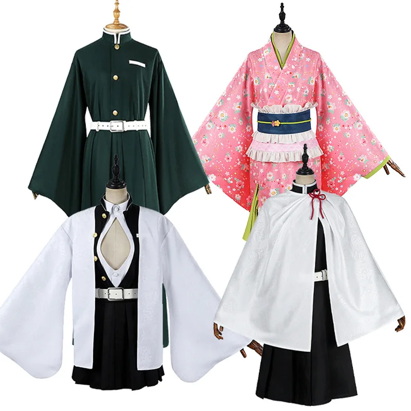 

Cosplay, Mitsuri Kanroji Kimono Cosplay, Tanjiro Kamado Cosplay, And Zenitsu Agatsuma Cosplay Costumes.