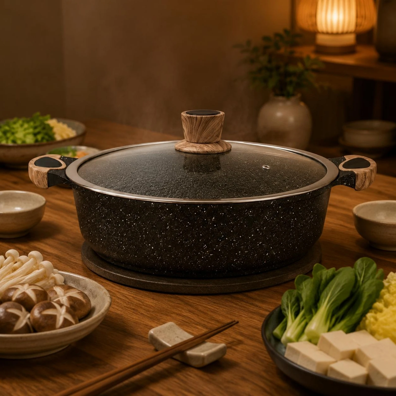 Maifan Stone Stockpot Easy to Clean Nonstick Stockpot with Lid Nonstick Soup Pot Corrosion Resistant Cookware