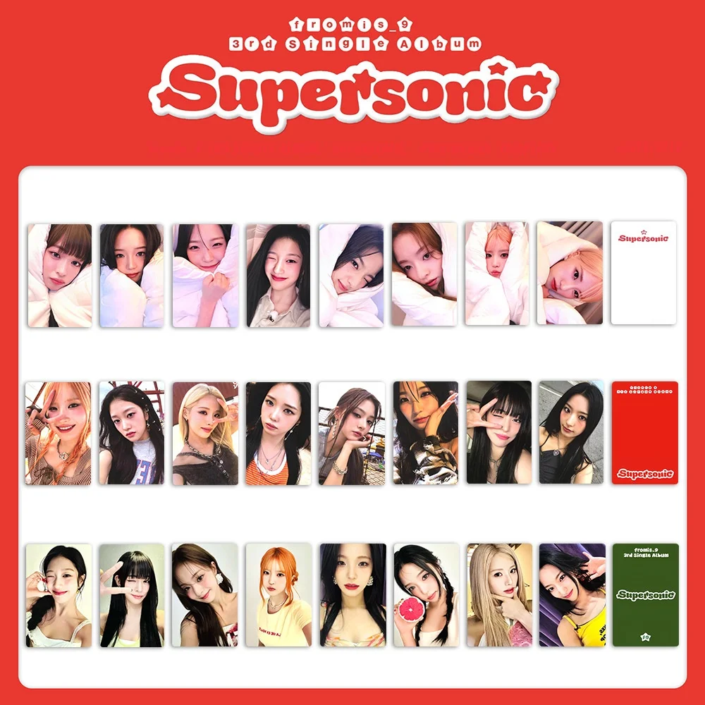 Kpop  Fromis_9 Supersonic LOMO Cards Double Side Printing Small Cards Lee Saerom Song Hayoung Park Jiwon Lee Seoyeon Fans Gifts