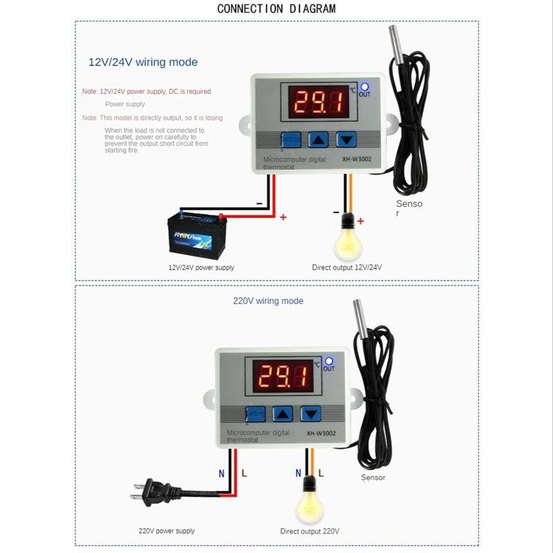 W3002 Digital Temperature Controller Temperature Controller Digital Display Temperature Controller