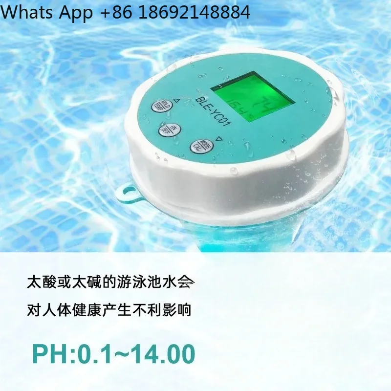 Smart Bluetooth Water Quality Detector for PH EC ORP CL Residual Chlorine Detection for Fish Tank and Swimming Pool