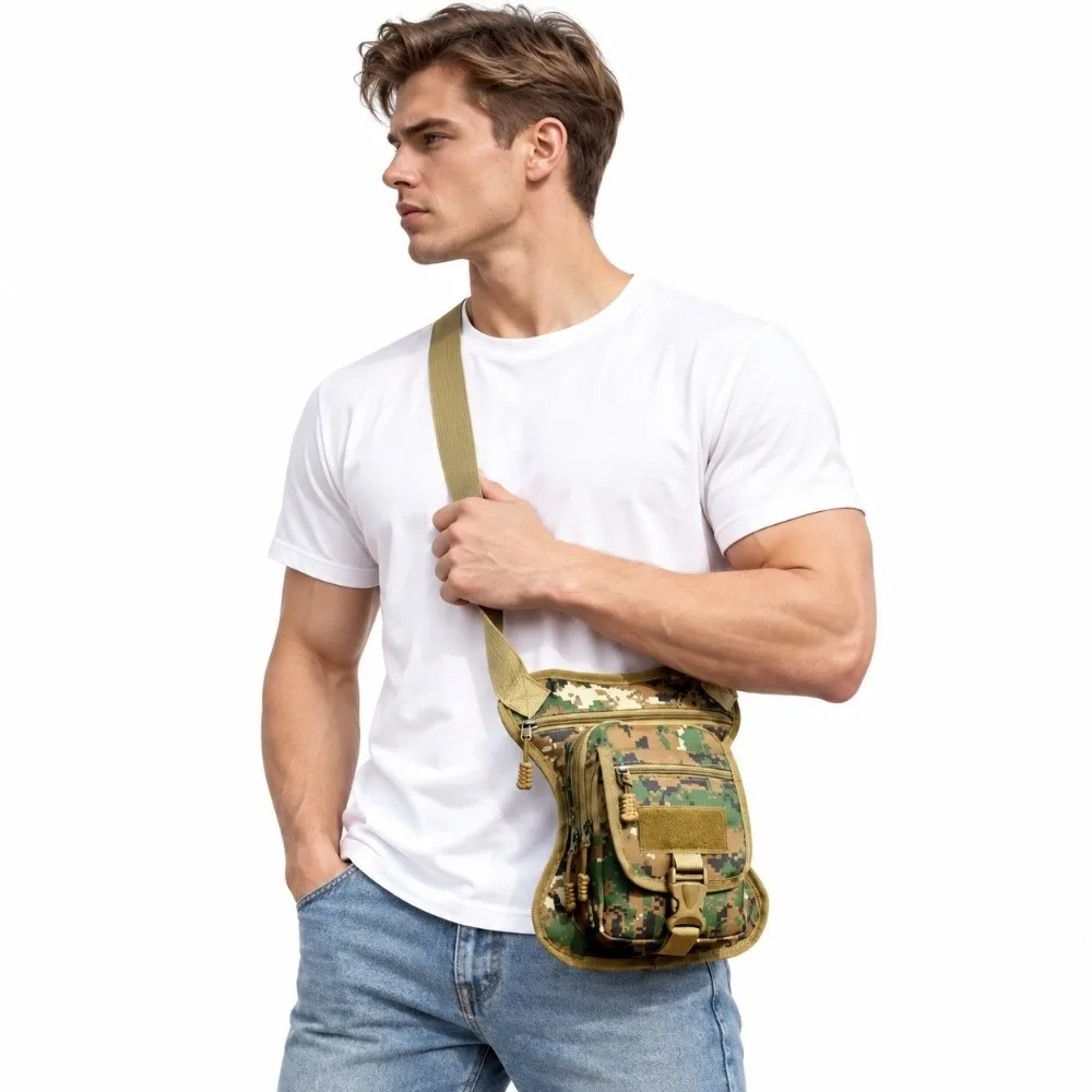 Unisex Multifunctional Motorcycle Thigh Bag Portable Drop Leg Bag Adjustable Strap Waterproof Waist Bag Motorcycle Riding