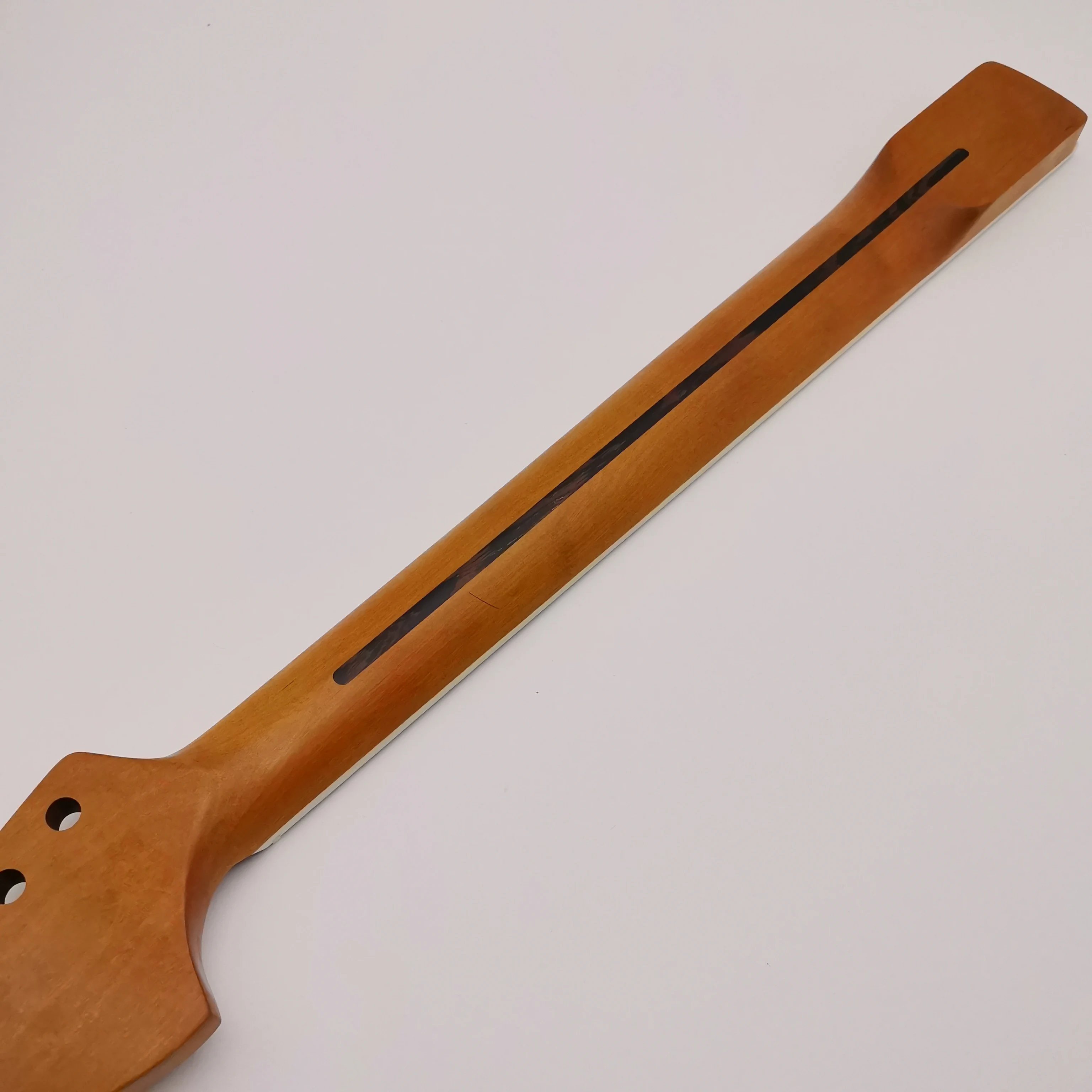 22 Frets Big Head Guitar Neck Roasted Maple Neck Rosewood Fingerboard with Binding Block Inlay Replacement Electric Guitar Neck