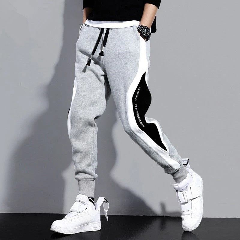 Pantaloni sportivi da uomo pantaloni sportivi in cotone Harem per uomo pantaloni estivi sottili nero lungo Streetwear tuta pantaloni felpa elastica