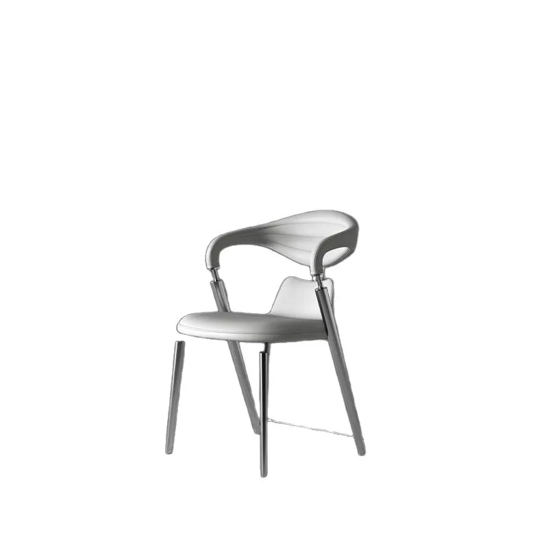 Italian light luxury seat, high-end chair, stainlessmodern simple small apartment, fully equipped household 2025 new model