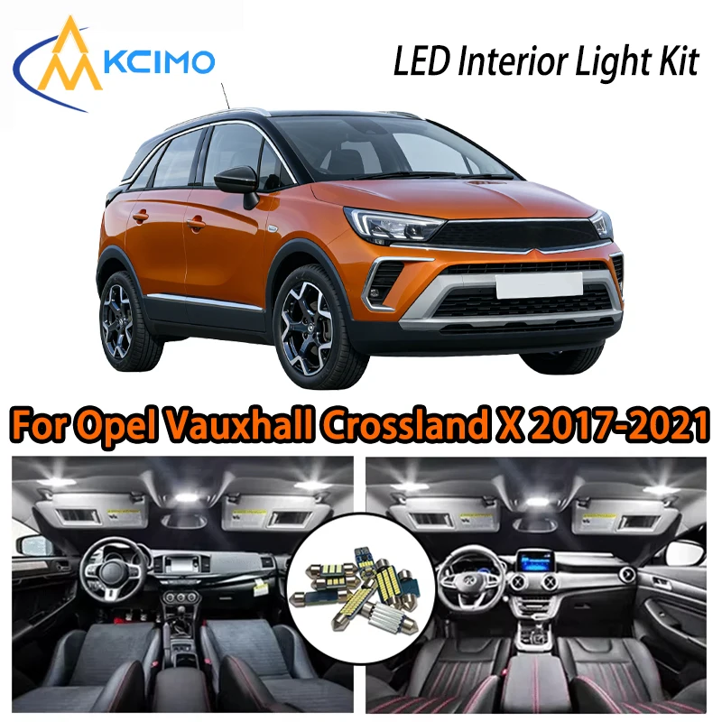 

Super Bright LED Interior Lights For Opel Vauxhall Crossland X 2017-2021, Two Colors Choice Easy Install Car Atmosphere Lamp