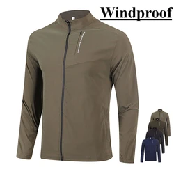 High Quality Running Sport Jacket Mens Gym Fitness Shirts Tops Outdoor Workout Sunscreen Clothing Training Sweatshirt Zipped
