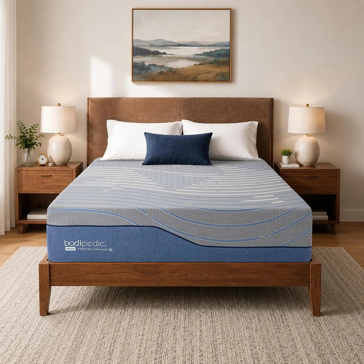 Foam Made in USA for Luxurious Cool Sleep & Pressure Relief, CertiPUR-US Certified, Motion Isolation, Medium Support, 54