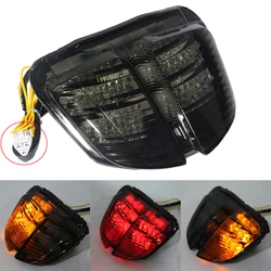 Motorcycle Smoke LED Rear Turn Signal Tail Stop Light Lamp Integrated For Suzuki GSXR K6 06 07 GSX-R 600 750 2006 2007