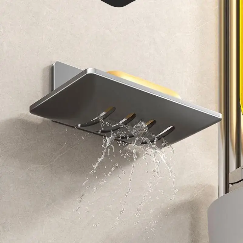 No Need To Drill Holes Required Bathroom Soap Tray Wall Mounted Soap Sponge Holder Organizer Accessories Kitchen Soap Holder