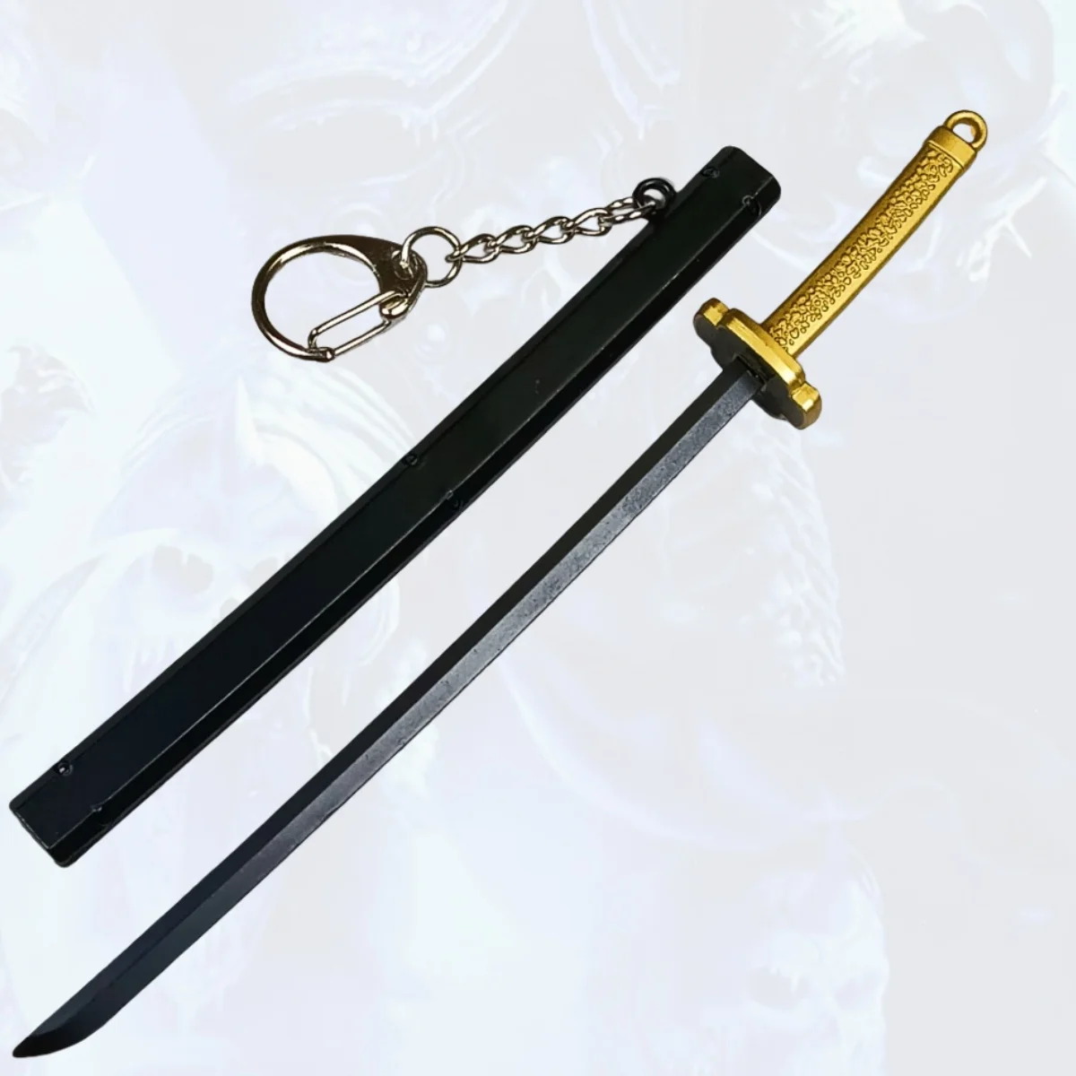 5.9 pouces démon Slayer Tsugikuni Yoriichi métal Katana épée sabre couteau Ninja Original samouraï sabre Cosplay accessoires accessoire jouet