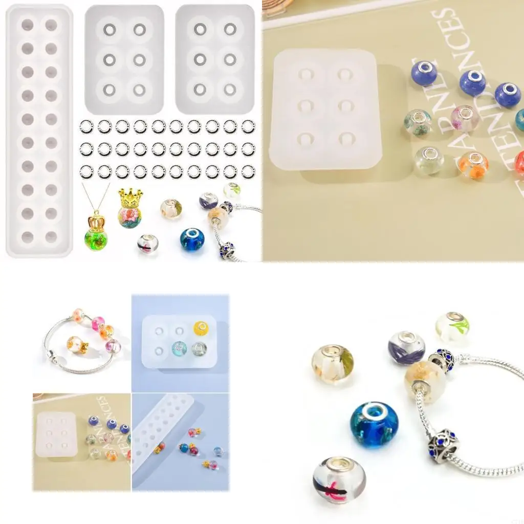  Flower Cambodia DIY Crystal Epoxy Flat Ball Bracelet Mold Package Package Dried Flower Jewelry Pendant Silicone Mold