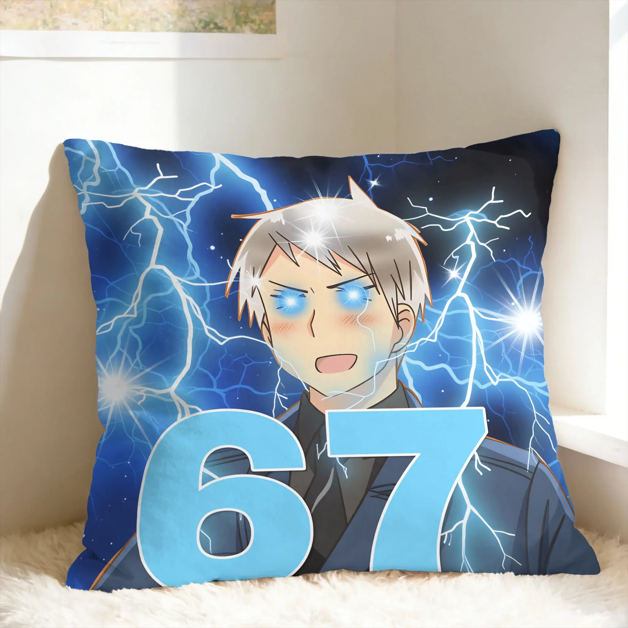 APH Hetalia Anime 67 meme Pillow Case  Fashion Pillow Cover Soft Pillowcases For Sofa Car Home Decor