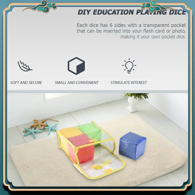 

Новейшие обучающие игральные кости своими руками, карманные квадраты, карманные блоки из пенопласта для фото, карманные кубики для обучения — набор из 4 шт.