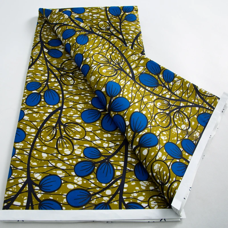 African New Wax Fabric Nigeria Ankara Wax Fabrics Prints Tissu Handicraft Block Batik Dutch For Dresses Cloth Sewing Materials