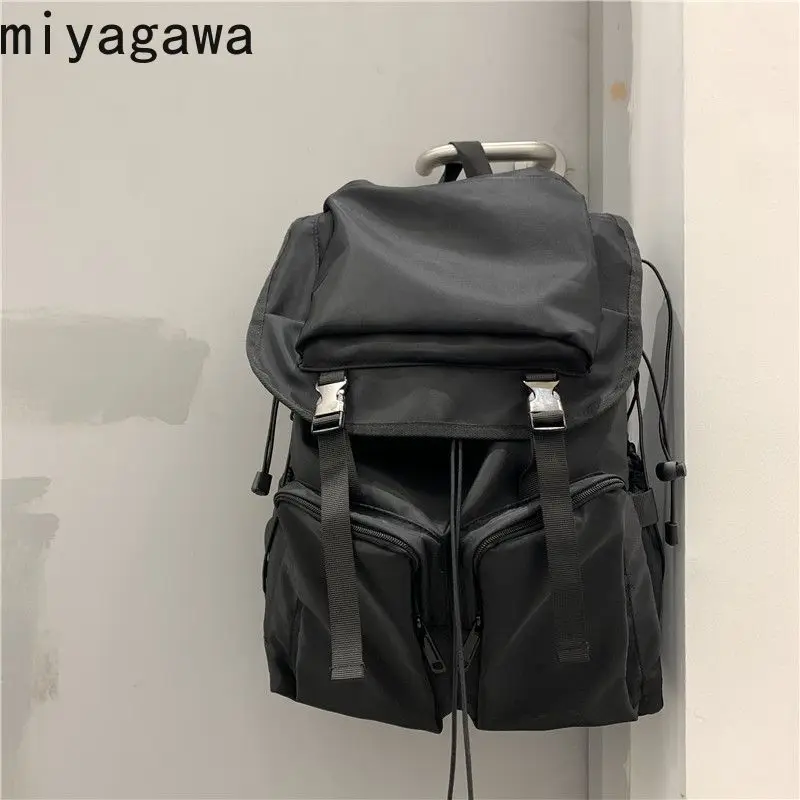 

Miyagawa Safari Style Backpack for Women Men Large Capacity Computer Travel Backpacks College Students Causal Shoulders Bags