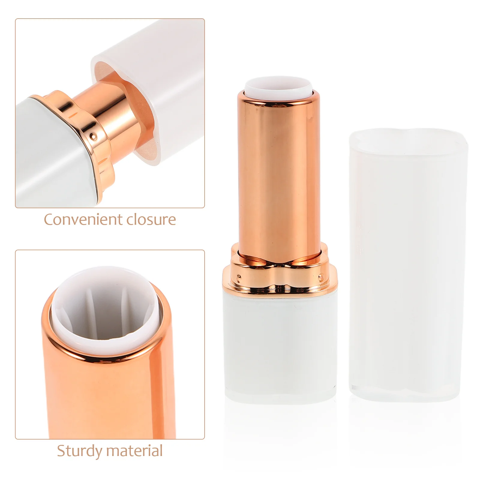 أنبوب أحمر الشفاه المحمول القابل لإعادة الملء حاوية بلسم الشفاه أربع أوراق تصميم DIY أنبوب ملمع الشفاه الفارغ حامل ماكياج صغير #2