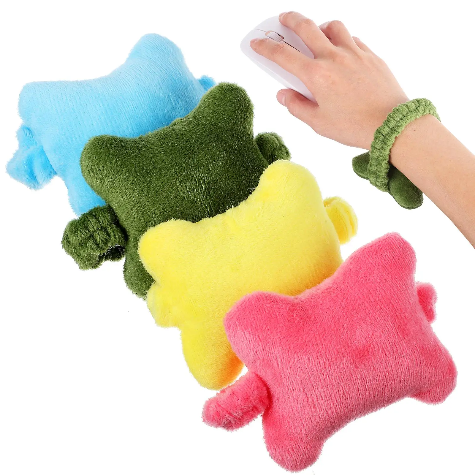 

4 Pcs Mouse Wrist Rest Pad Ergonomic Support Cloth Cushion Office Gaming Lightweight Premium Quality Practical Accessories