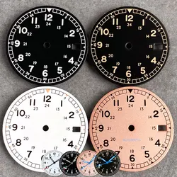 Tandorio Pilot Style Watch Dial Face Fit for NH35 NH36 NH38 NH70 NH71 NH72 Automatic Movement 29mm Luminous Lollipop Hands