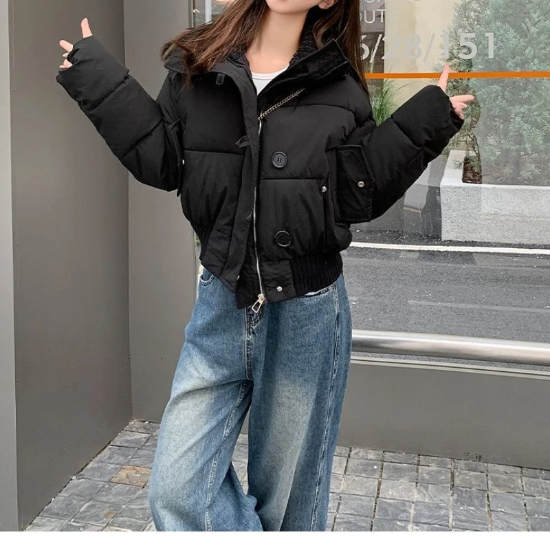 2025 New Short Cotton-padded Clothes I Temperament Down Cotton-padded Clothes Small Winter Thickened Jacket