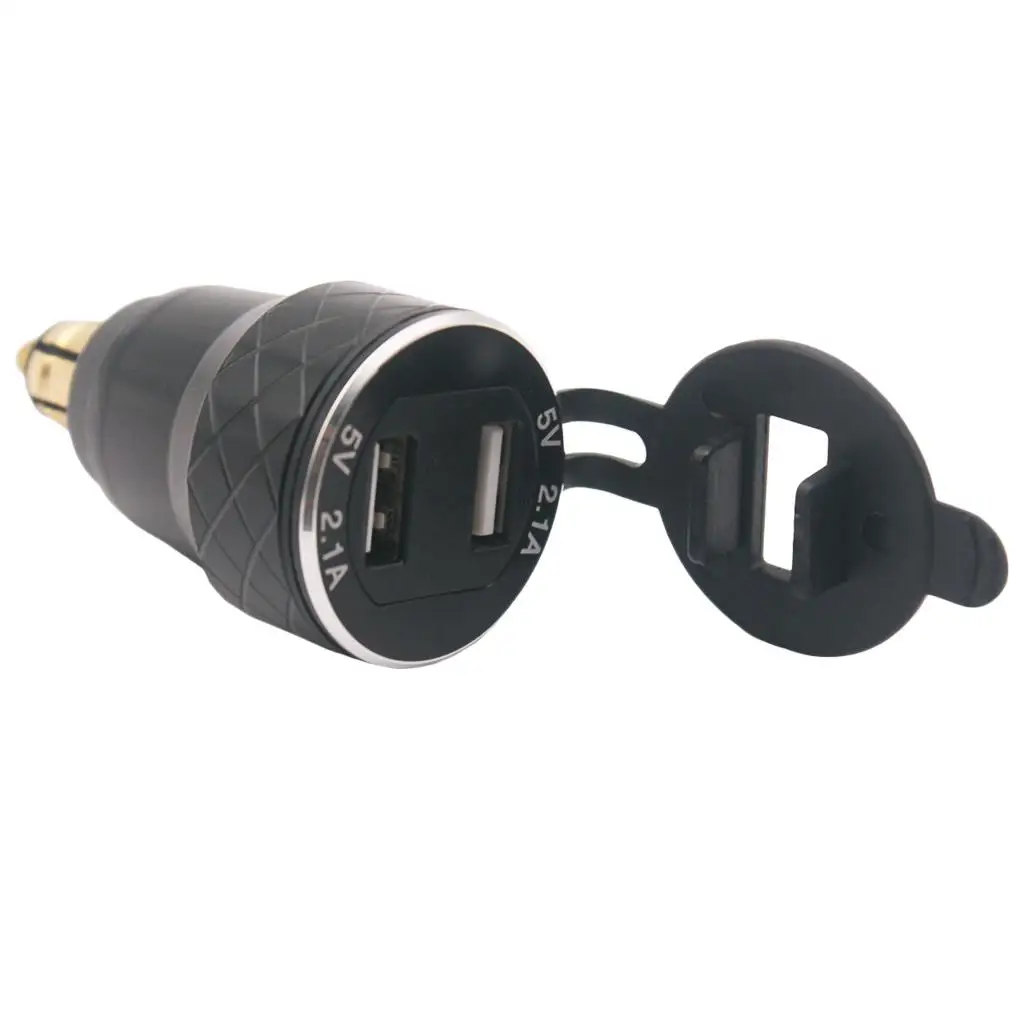 

Motorcycle DIN Socket Hella to Dual USB Charger 4 2A LED for BMW F800 F650 R1200 GS Adventure RT Waterproof Fast Charging