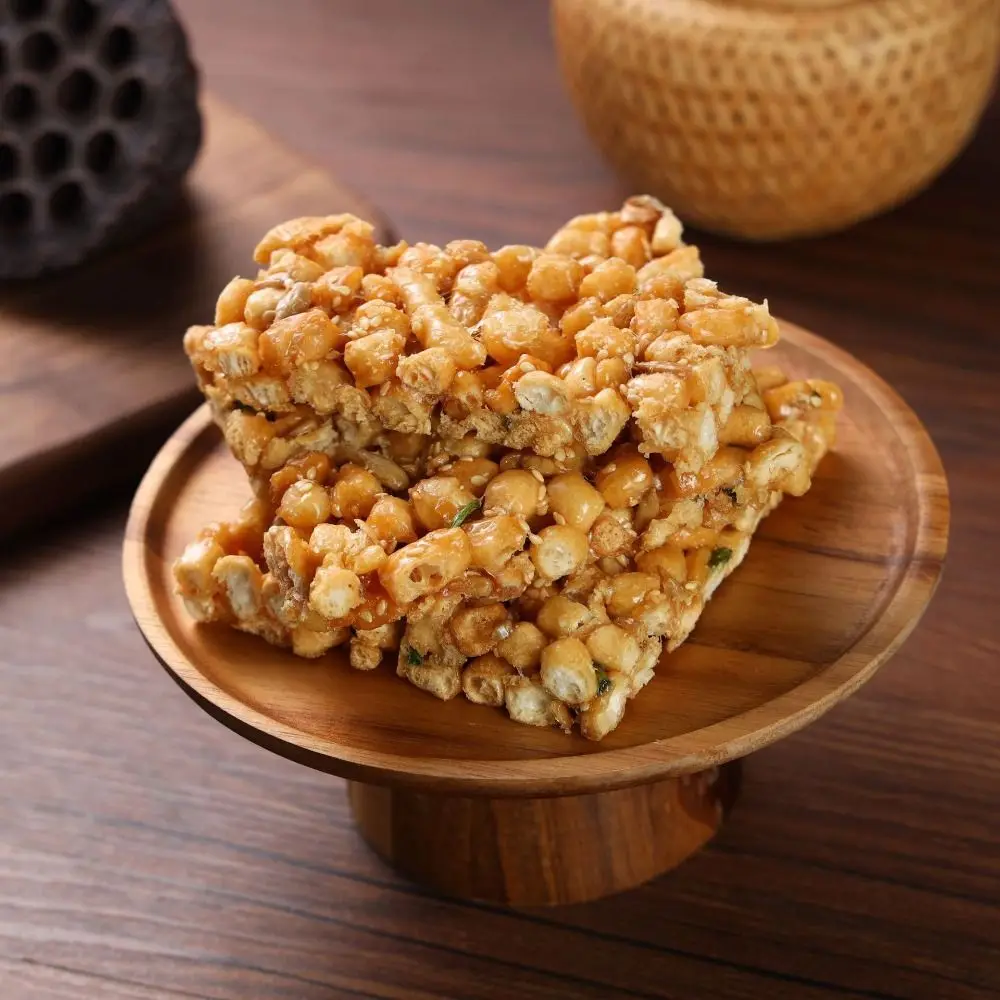 

High Foot Plate Solid Wooden Tray Household INS Style Acacia Wood Fruit Plate Practical High-Footed Cake Plate Living Room