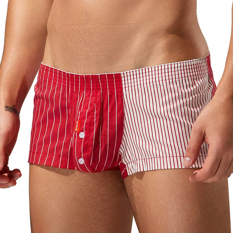 Celana rumah pria 2025 nyaman katun murni celana boxer rumah celana tidur pinggang rendah pria 250508