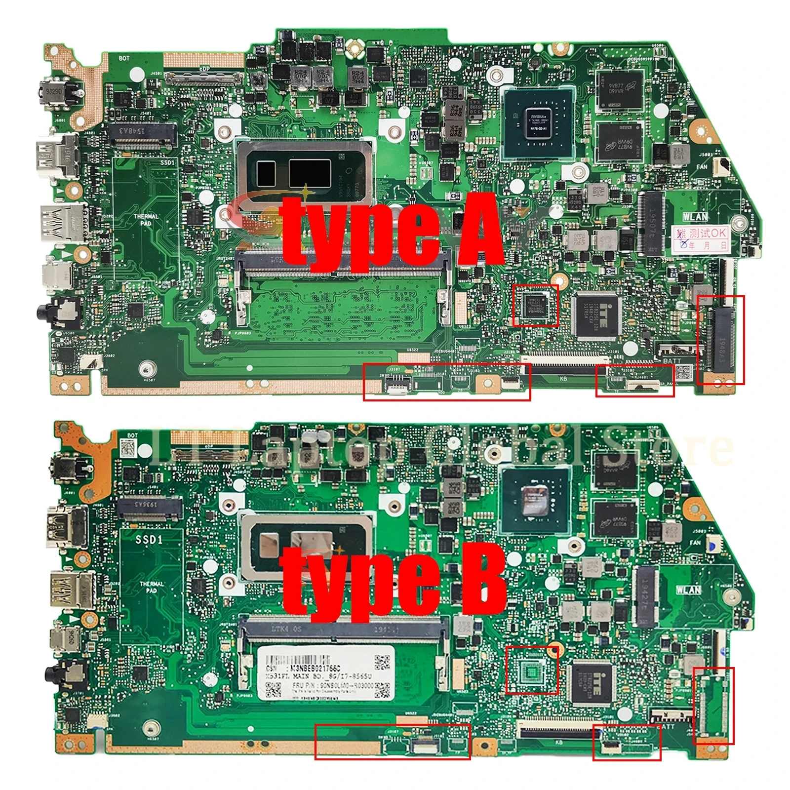 Imagem -02 - Placa Principal para Laptop X532fl Suporte para Asus X531fl X532fac X532fac X532f X531f Placa-mãe com Cpu i3 i5 i7 10 4g 8g Ram Ddr4