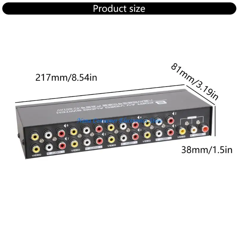 G7NE 8-way Composite RCA AV Splitter 1X8 Video 1 in 8 out Selector Box Splitter Distributor for STB DVD HDTV view 6
